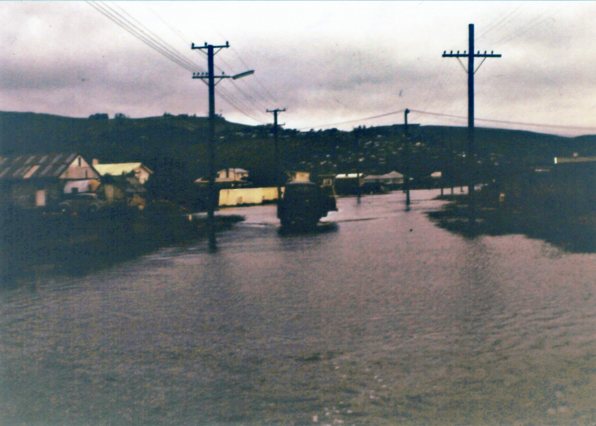 Aldwins Road in flood discoverywall.nz