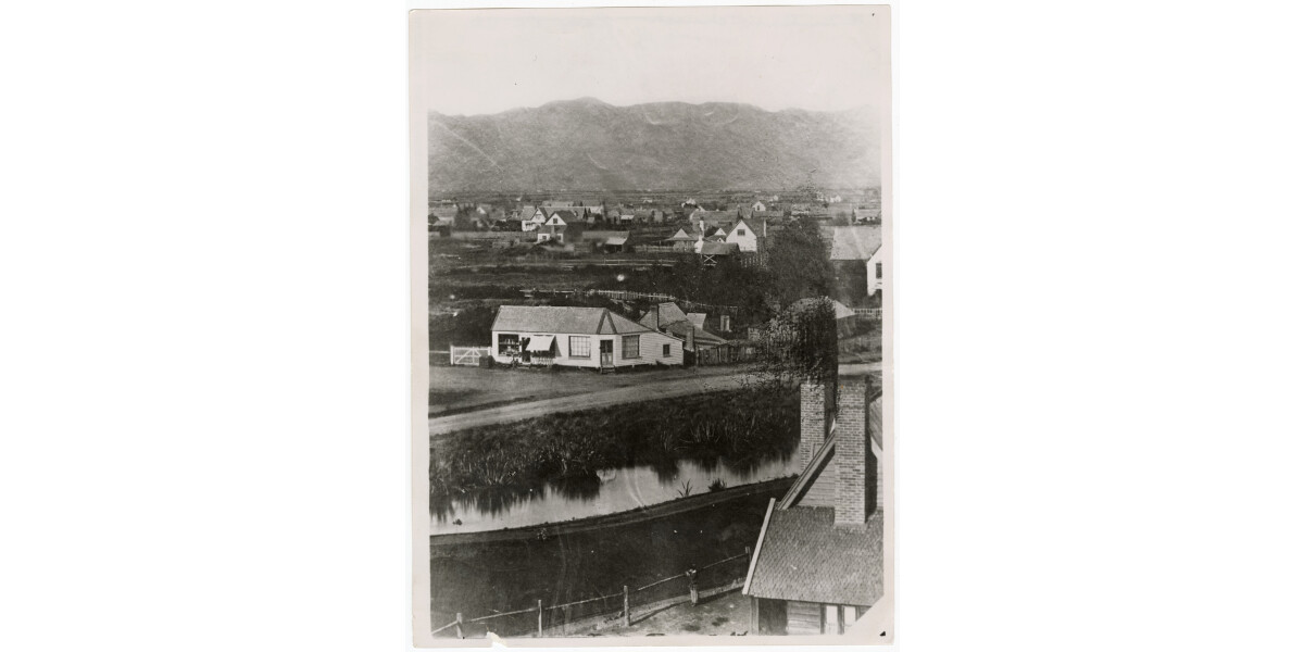 Early central Christchurch looking south east discoverywall.nz