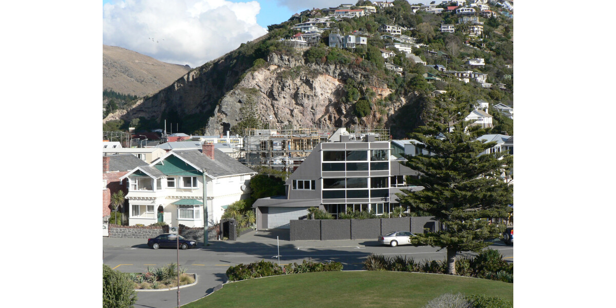 View of Sumner and Richmond Hill from Cave Rock discoverywall.nz