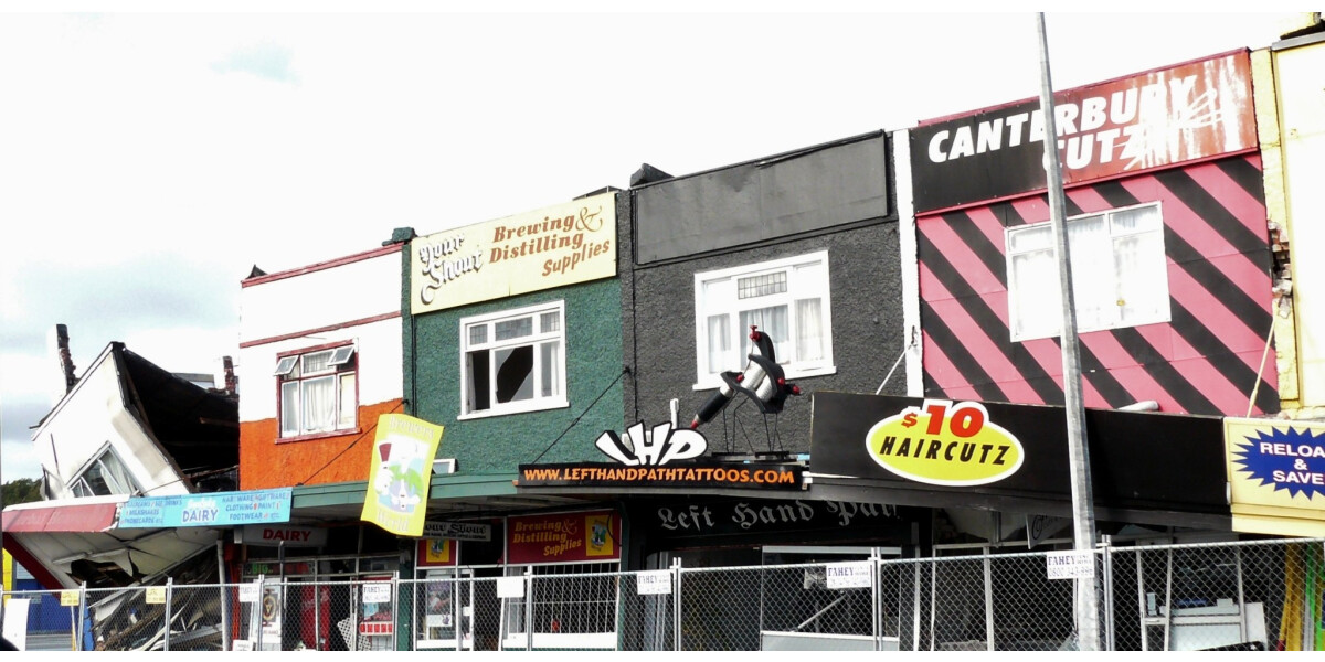 Damaged Linwood Avenue shops discoverywall.nz