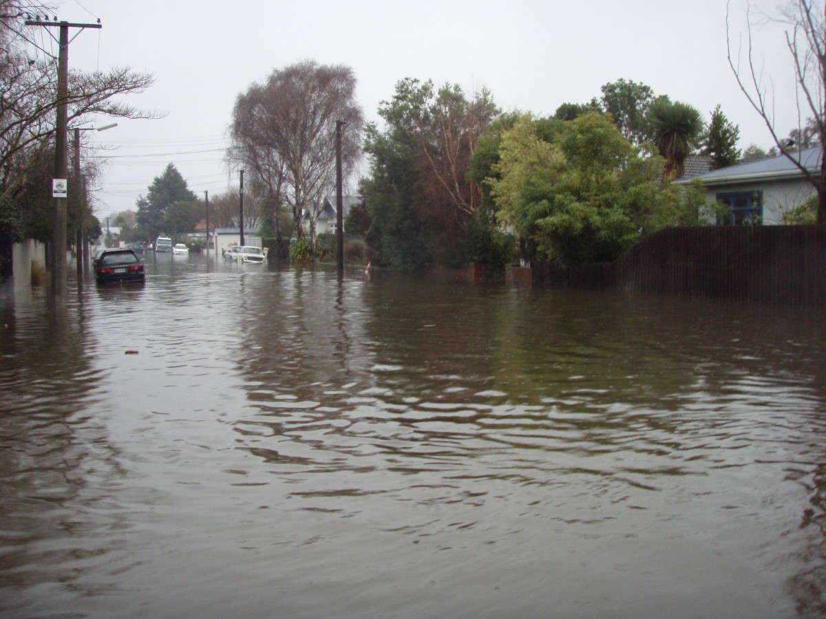 Aldwins Road in flood discoverywall.nz