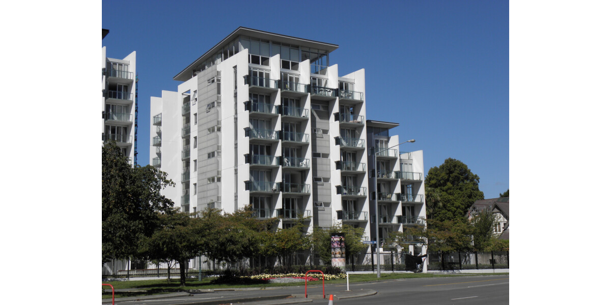 Park Terrace, modern apartment building. discoverywall.nz