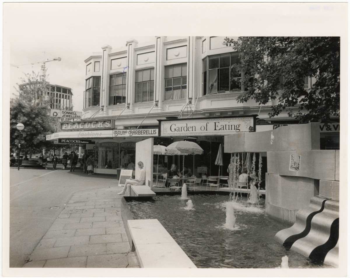 City Mall fountains, corner of High and Colombo streets