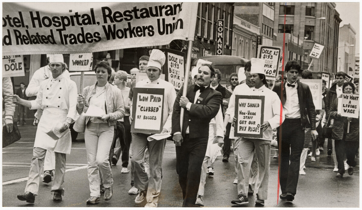 Hotel workers' protest discoverywall.nz