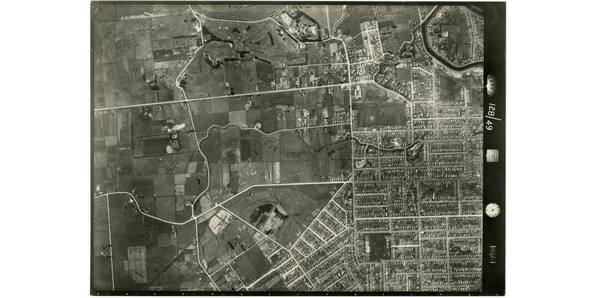 Aerial photograph of Shirley discoverywall.nz