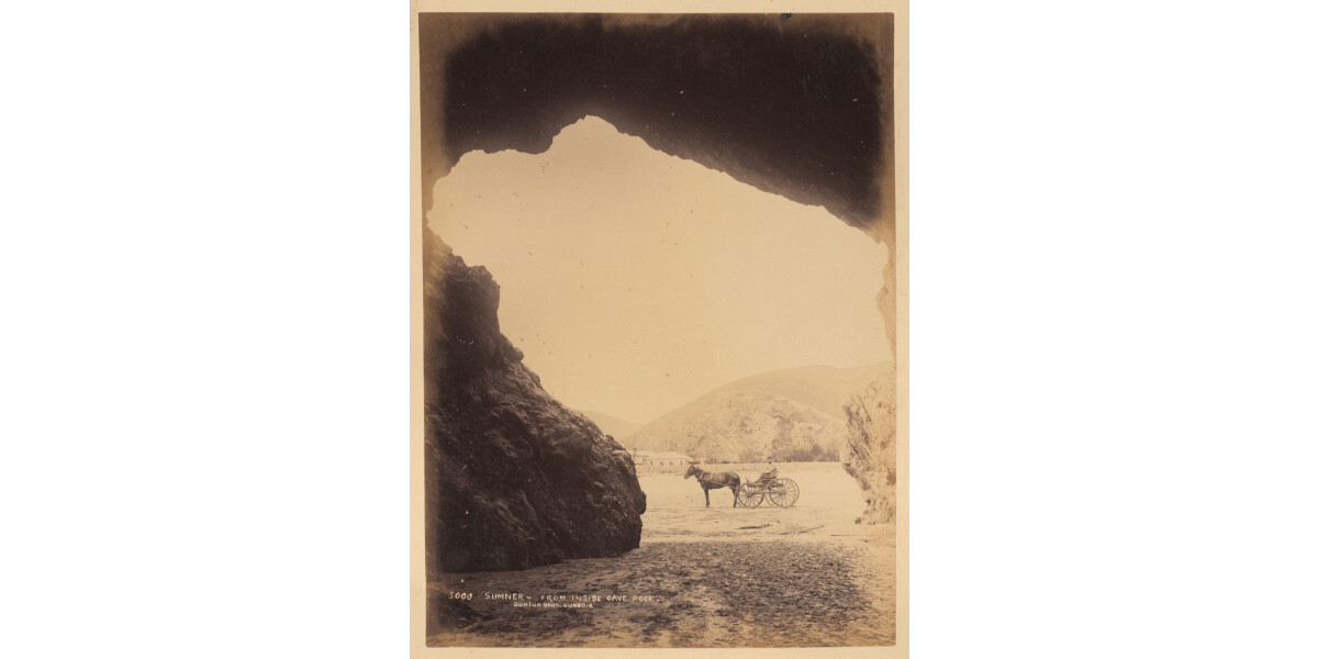 Sumner, from inside Cave Rock discoverywall.nz