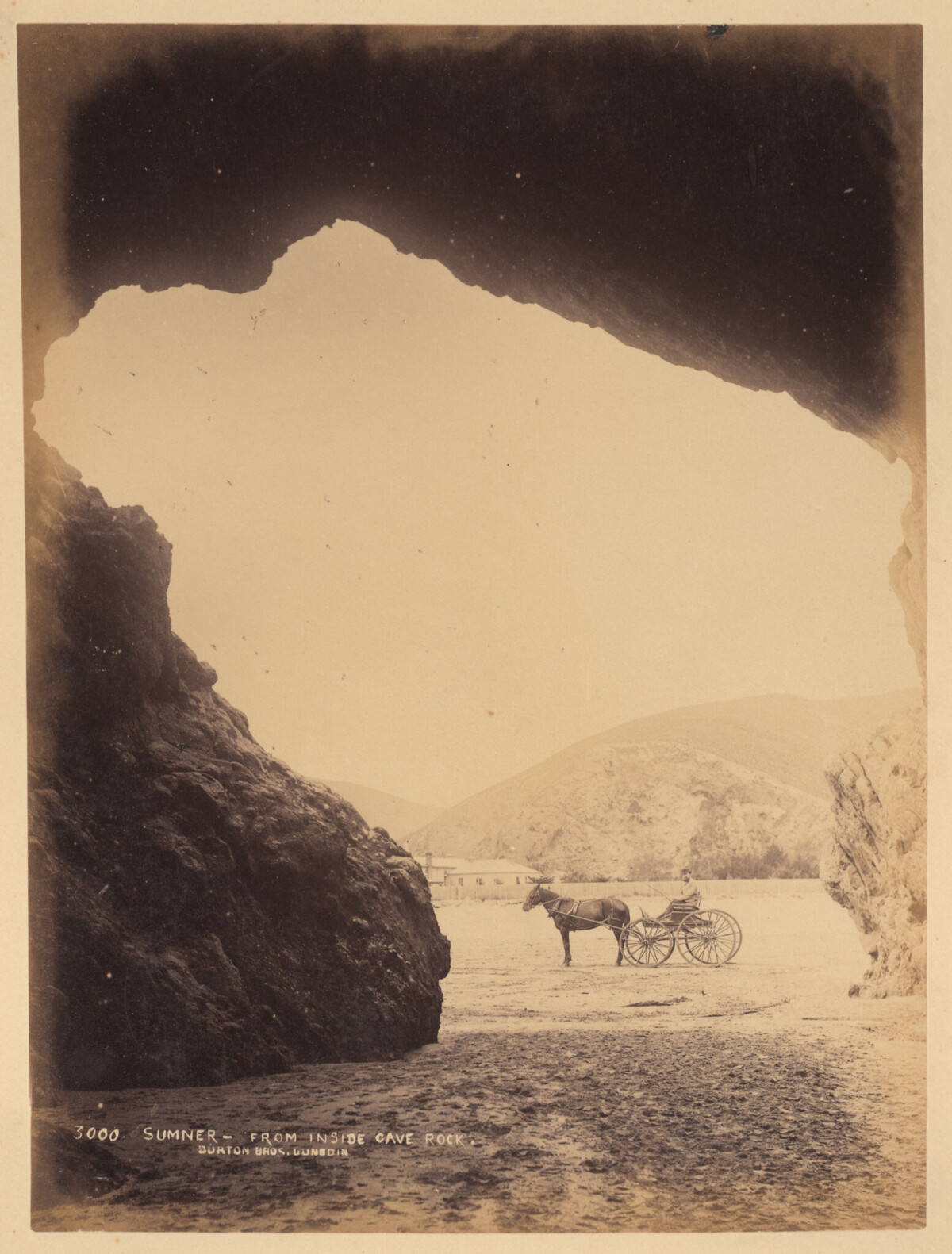 Sumner, from inside Cave Rock discoverywall.nz