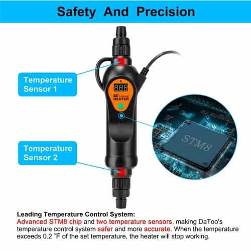 DaToo Aquarium External Heater for Canister Filters Discus Rescue