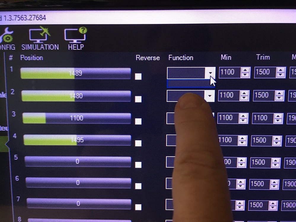 Servo function list in servo output is empty Mission Planner
