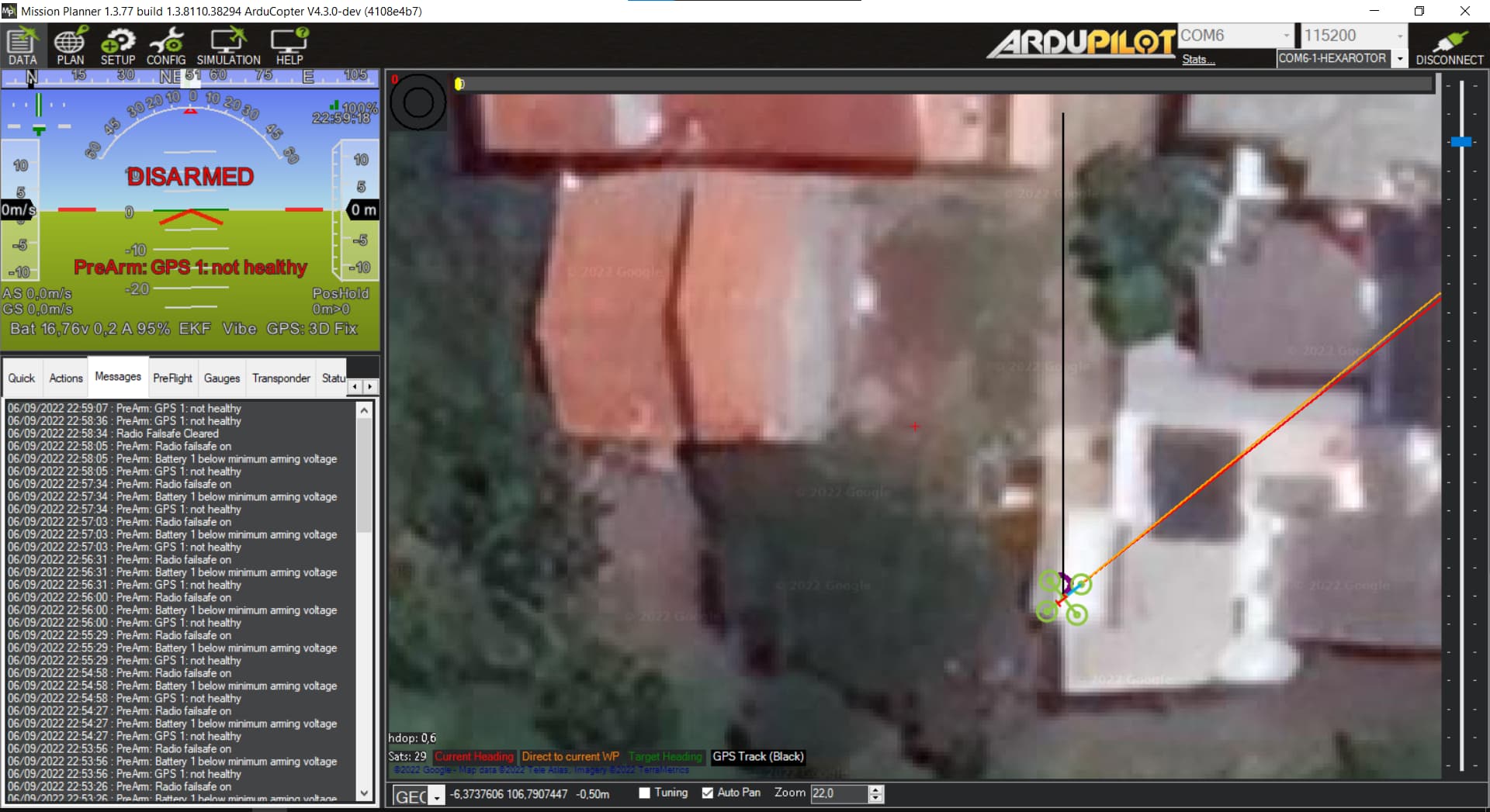 GPS not healthy Unhealthy gps signal HGLRC M80 pro Copter 4.2