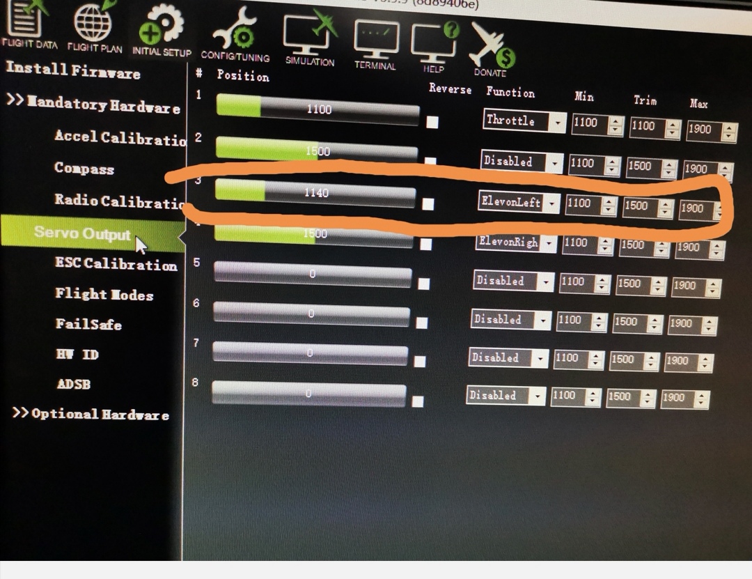 Servo out trim at pwm 1100 Plane 3.9 ArduPilot Discourse