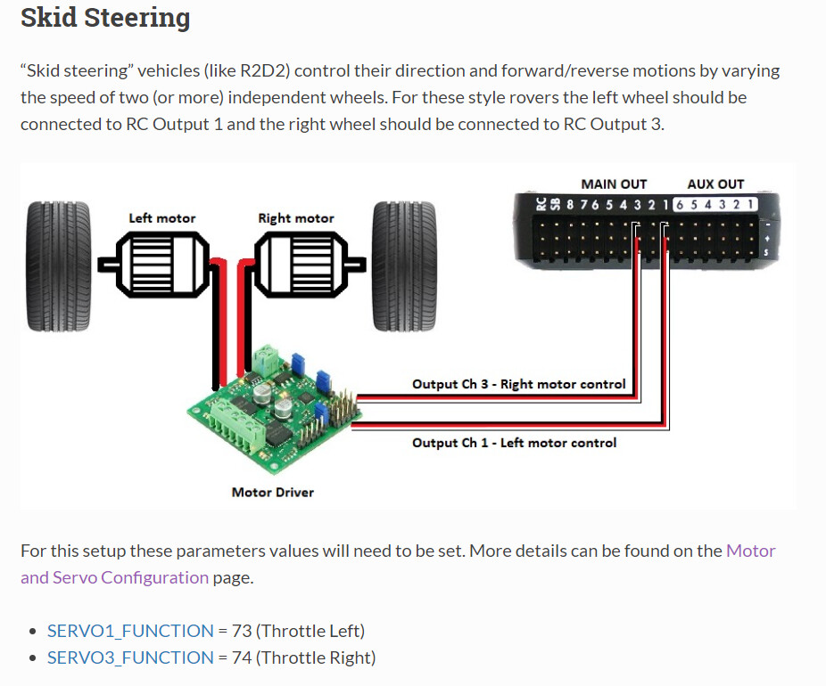 Skid steer help? ArduRover ArduPilot Discourse