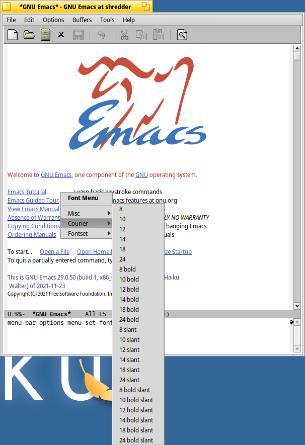 Alt key not working in emacs Software Haiku Community