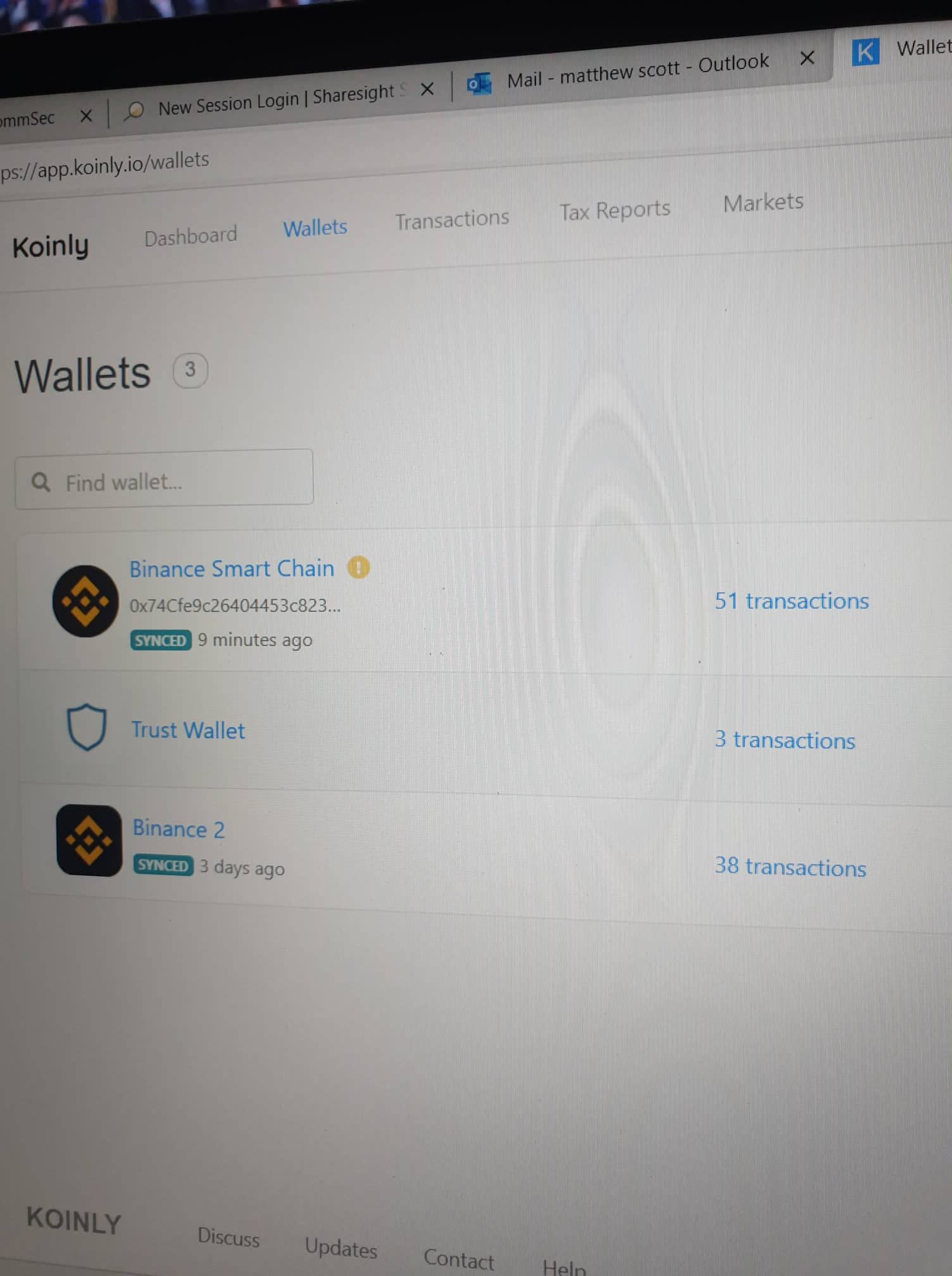 Importing transactions from bscscan to trust wallet only showing 3