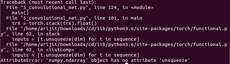 Converting the List of numpy image into torch tensor PyTorch Forums