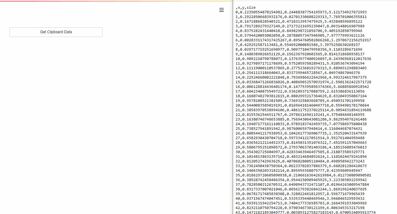 Option to read data from clipboard Using Streamlit Streamlit