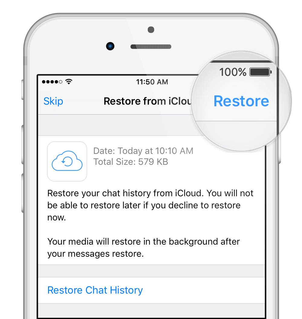 How to restore my whats app icloud backup… Apple Community
