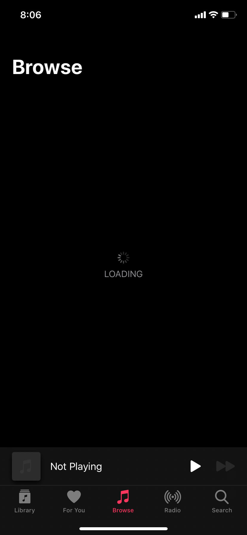 iTunes music keeps going into “loading” m… Apple Community