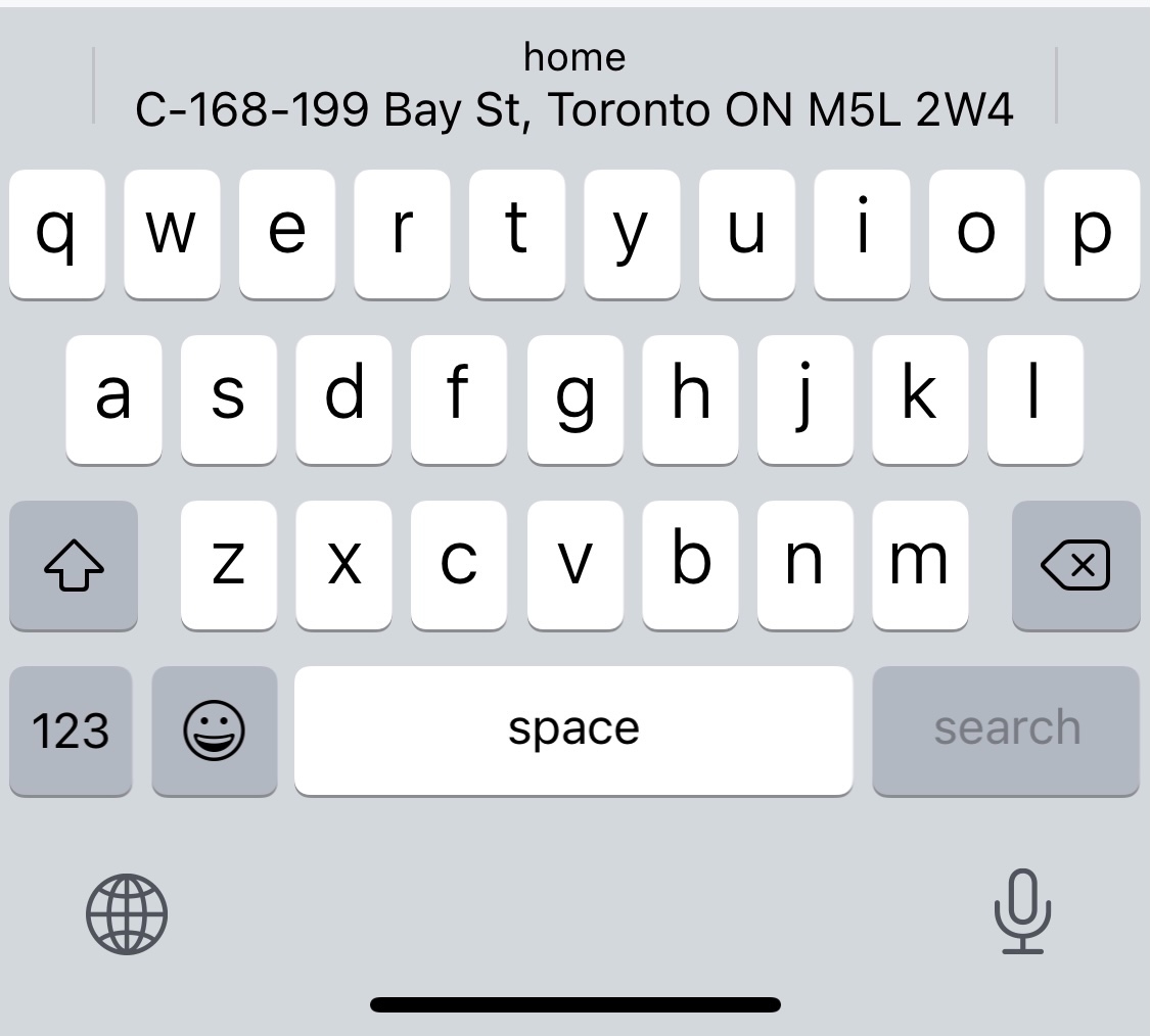 Address on iPhone keyboard Apple Community