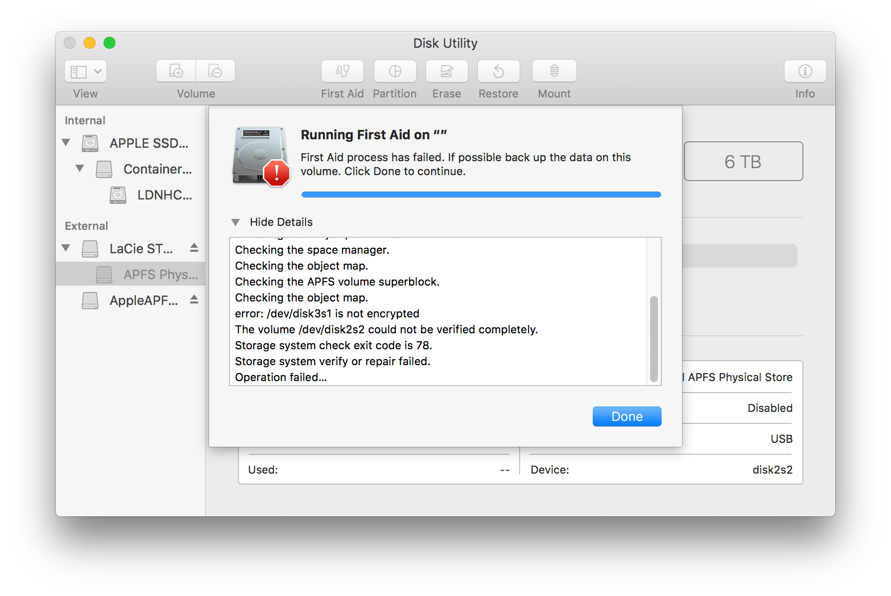 APFS Encrypted external drive no longer a… Apple Community