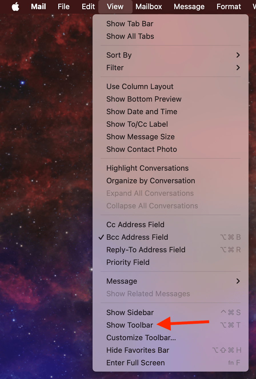 Toolbar disappeared while sending emails Apple Community