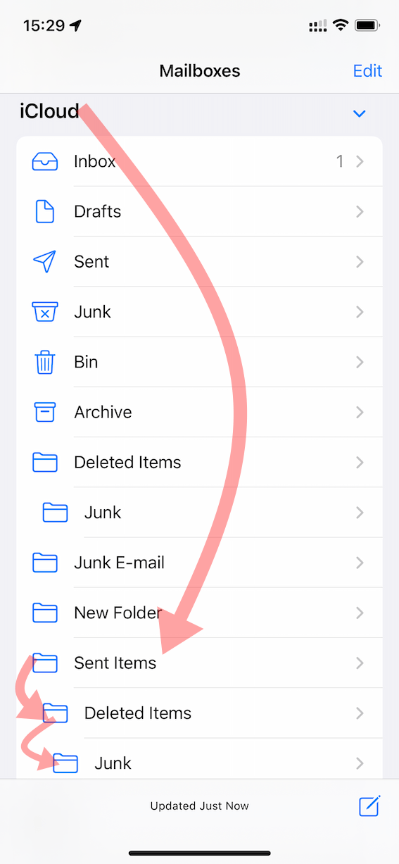 collapsing folders and subfolders in mail Apple Community