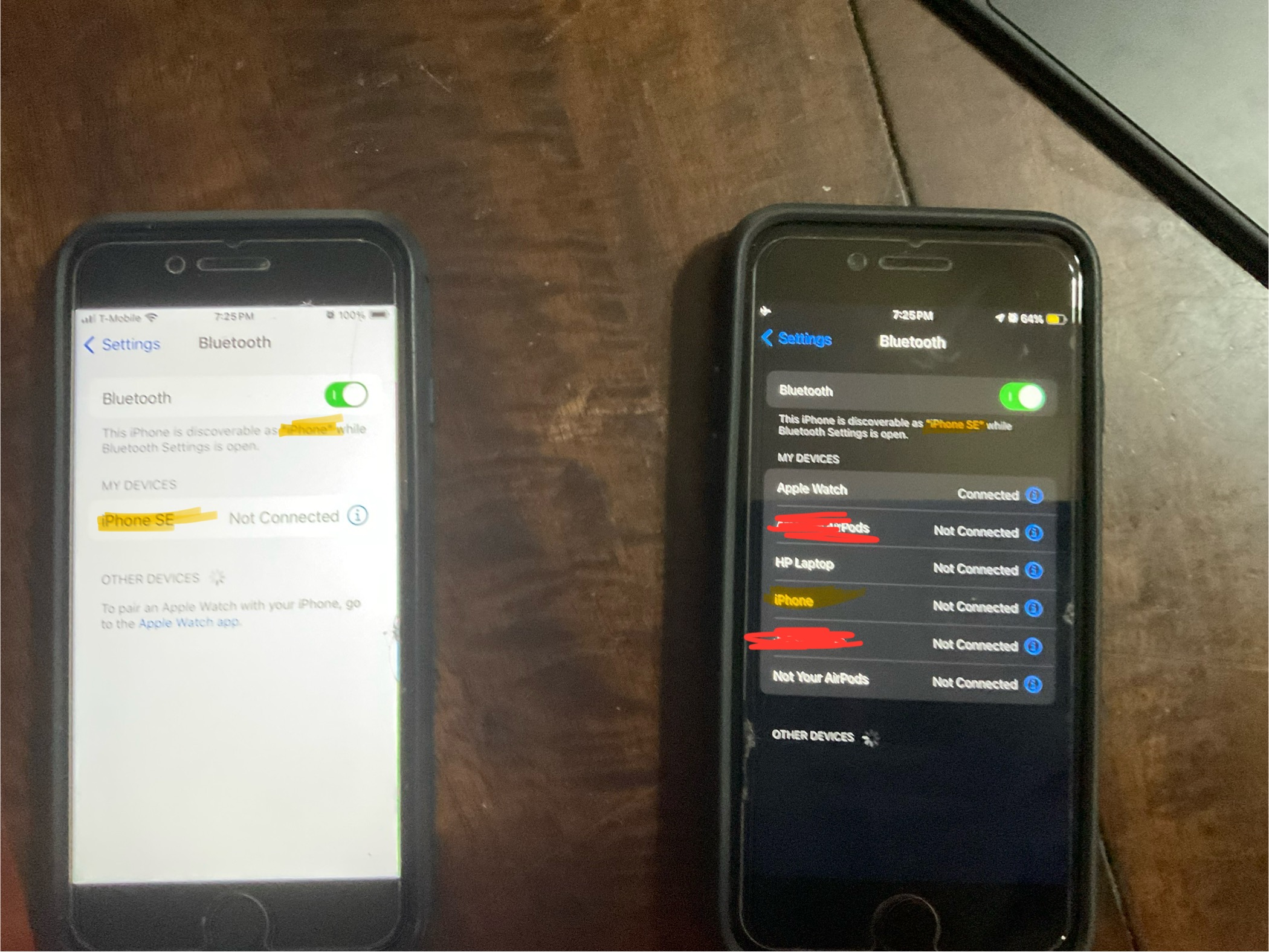 Pairing iPhones together with Bluetooth Apple Community