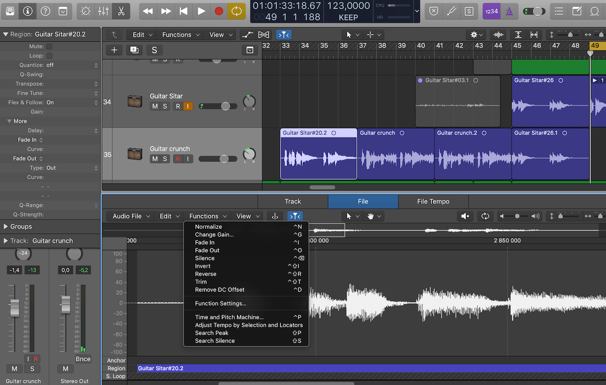 Functions greyed out in Logic Pro's sampl… Apple Community