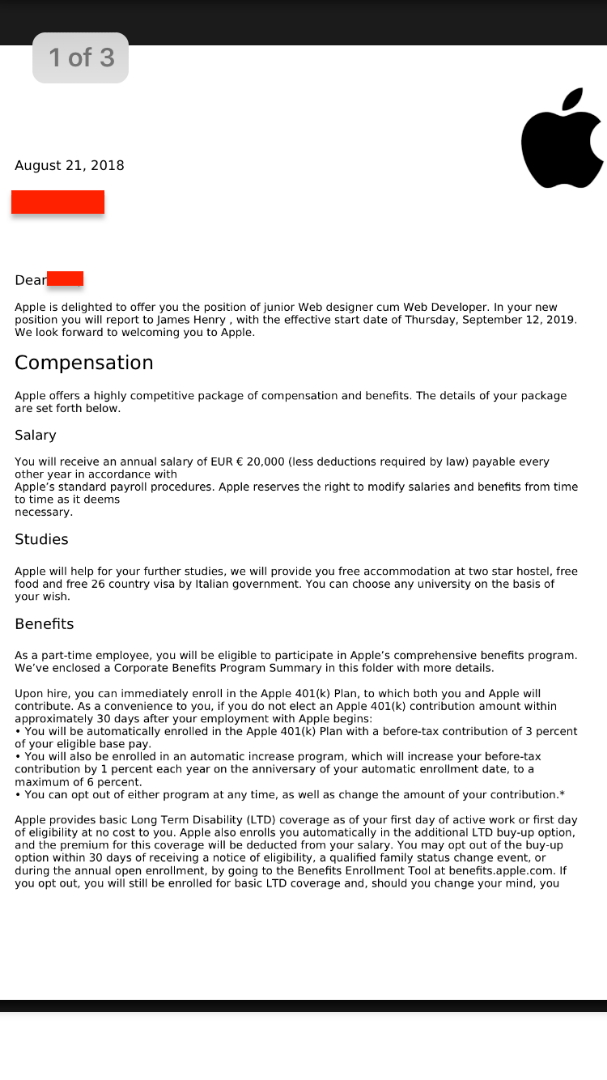 Is this Email from offeri… Apple Community