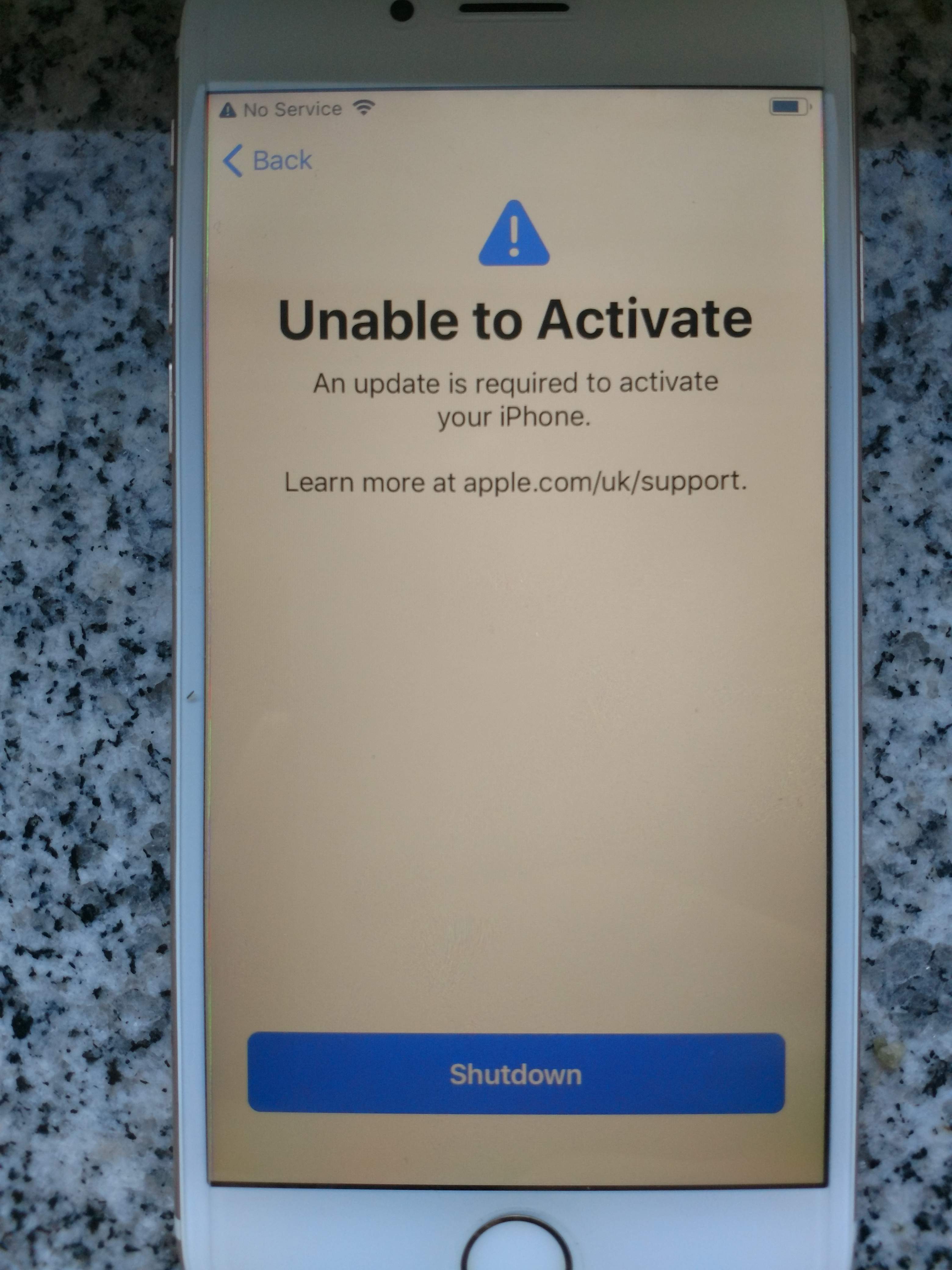 An update is required to activate your ip… Apple Community