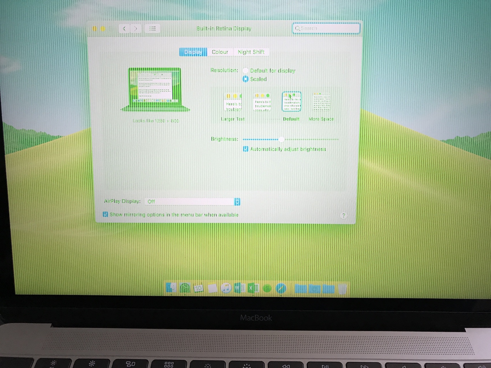 MacBook screen has green vertical stripes… Apple Community