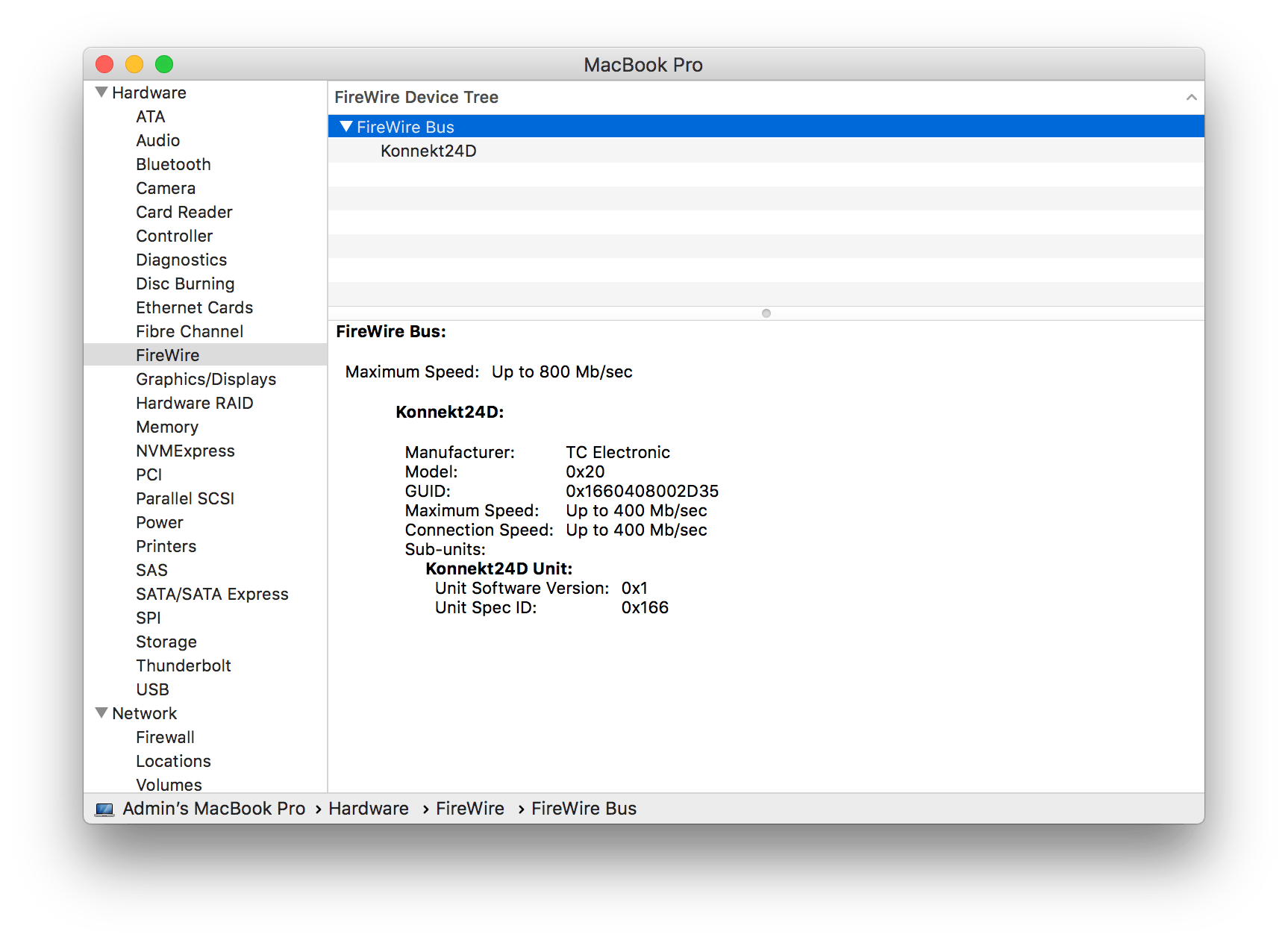 Firewire Interface Not Working with 2017 … Apple Community