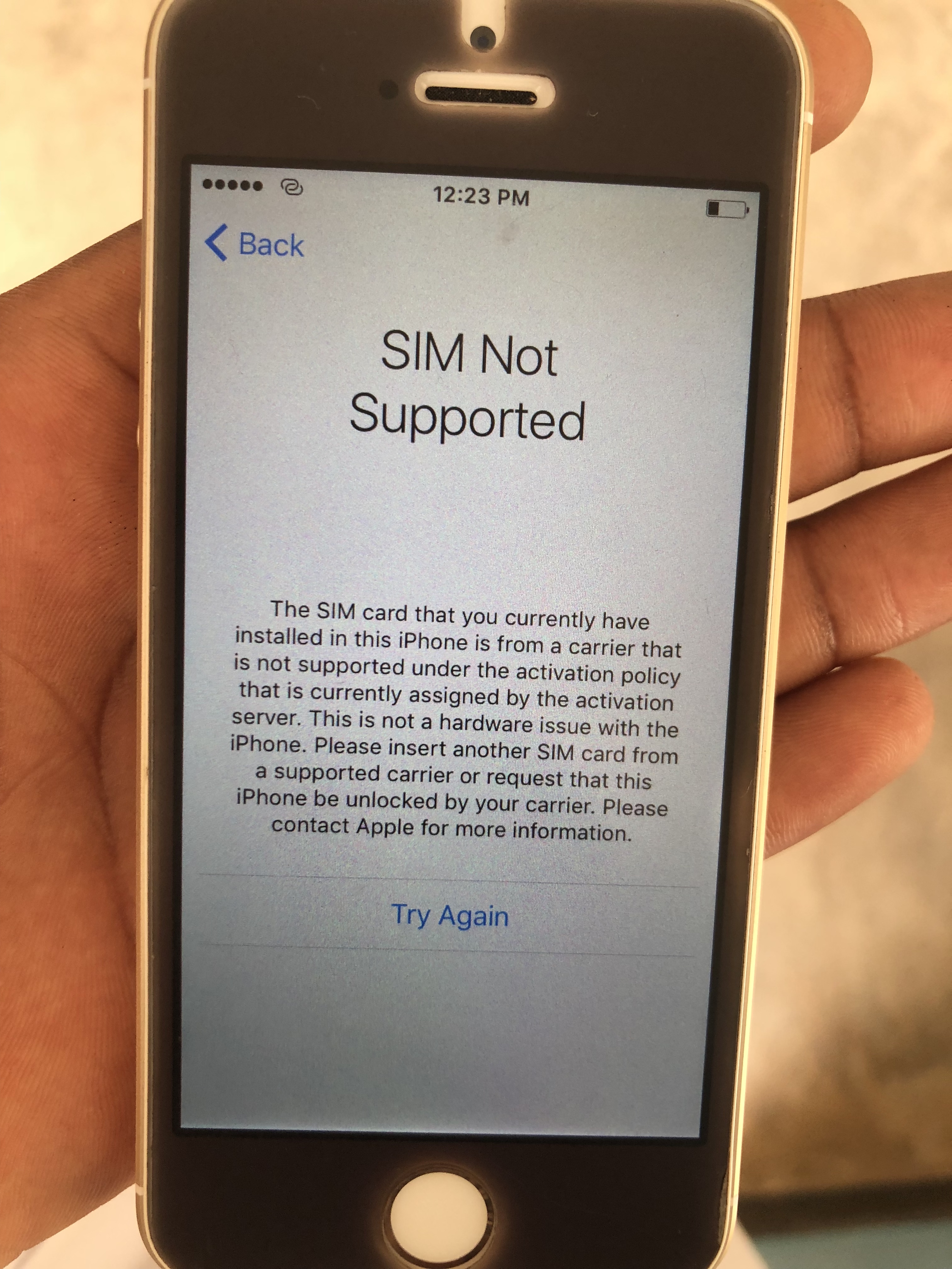 SIM card activation problem Apple Community