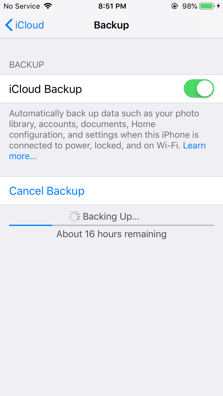 Why is my iCloud backup taking so long?! - Apple Community