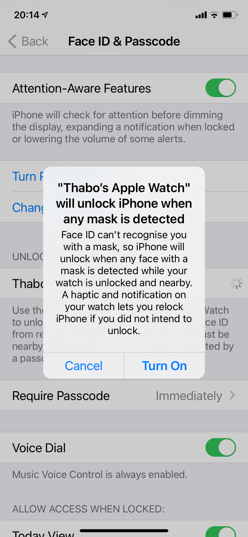 Unlocking iPhone with Apple Watch feature… Apple Community