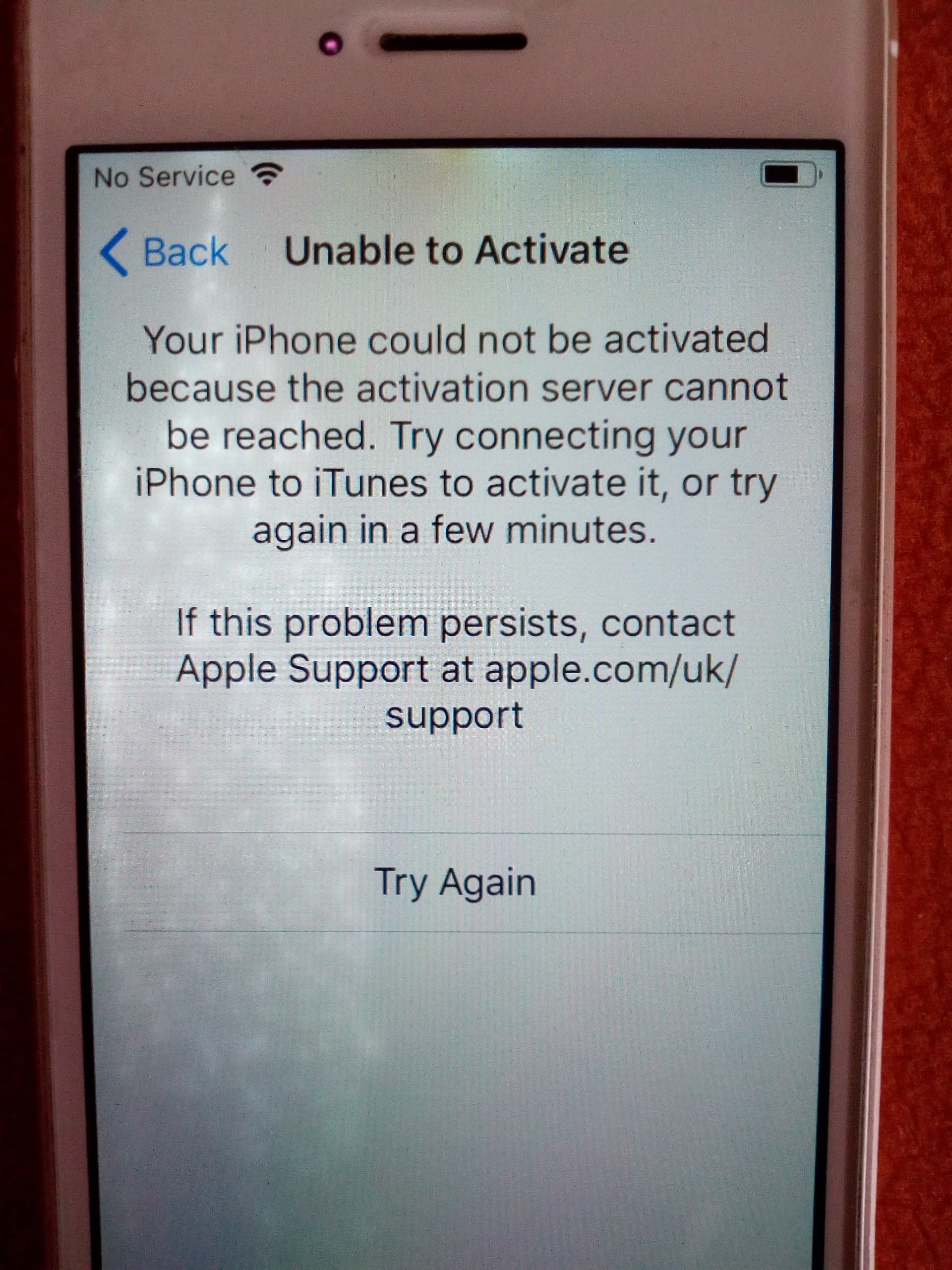Unable to activate iPhone 5s Apple Community