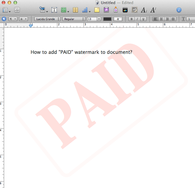 How to add "PAID" watermark to document? Apple Community