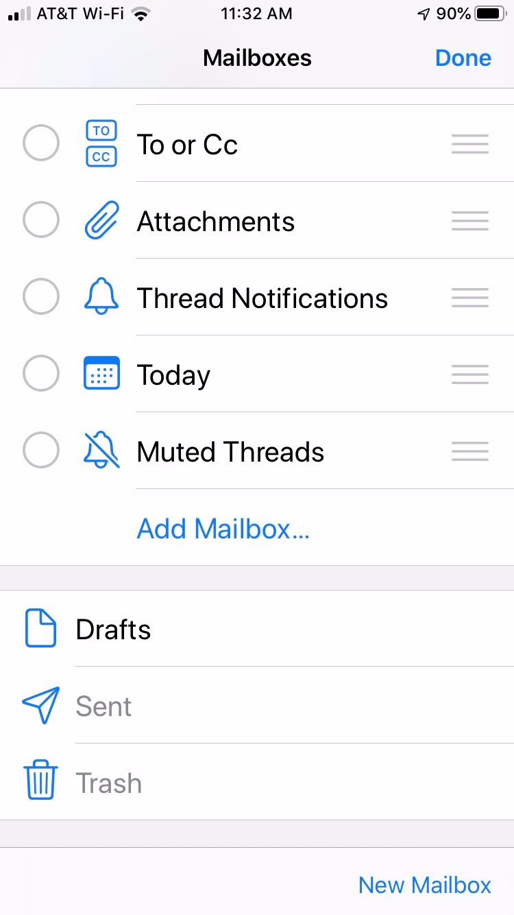 where is the sent mail folder in ios Apple Community