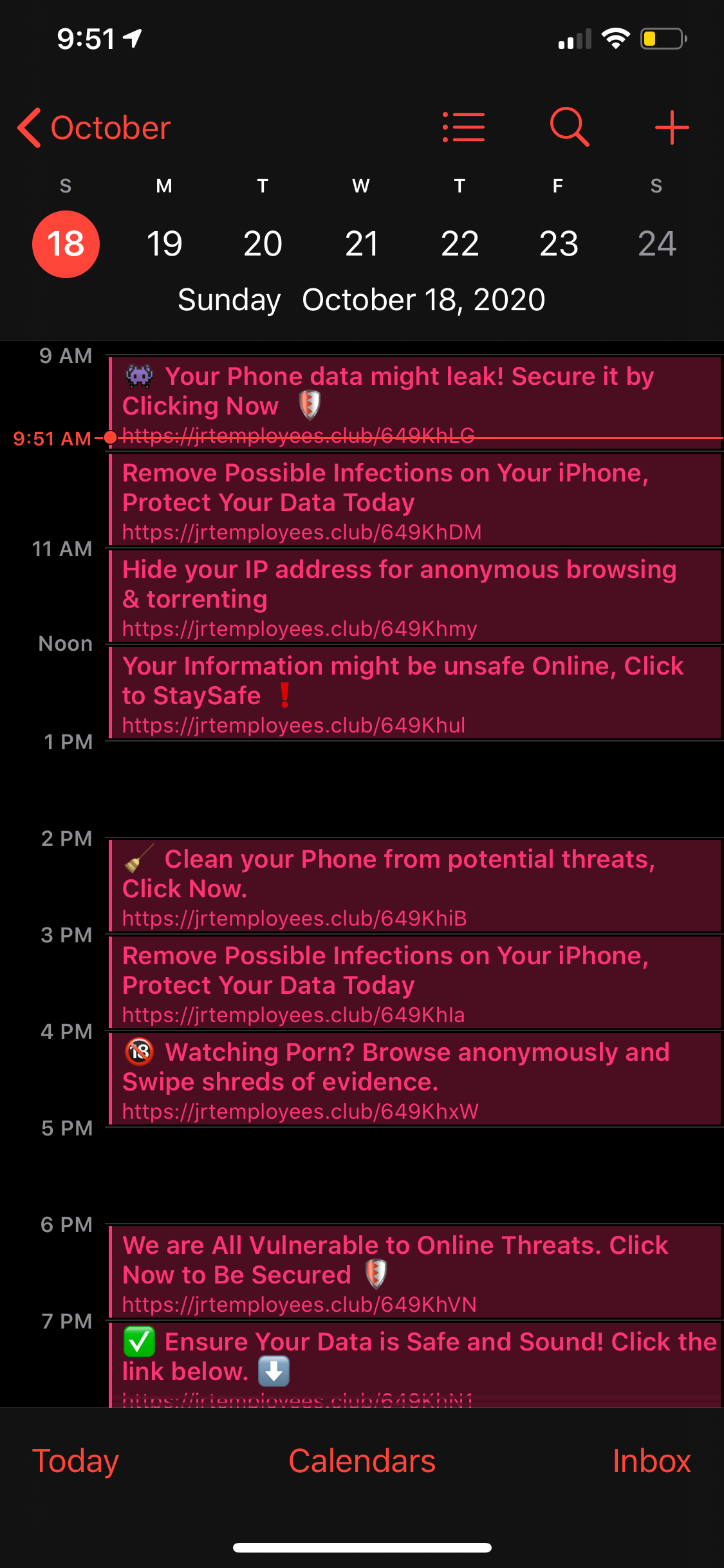 Calender spam Apple Community