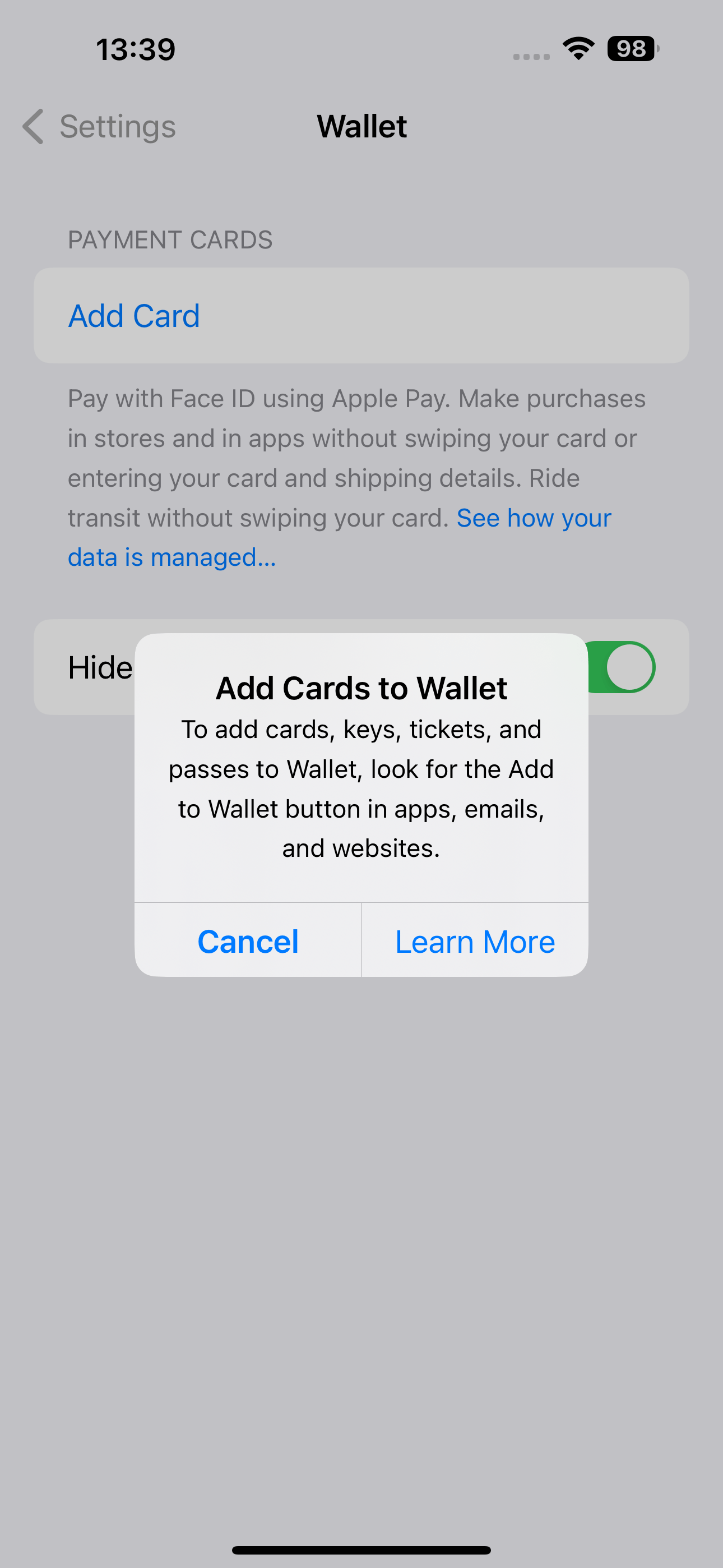 I can’t add my credit card to wallet Apple Community
