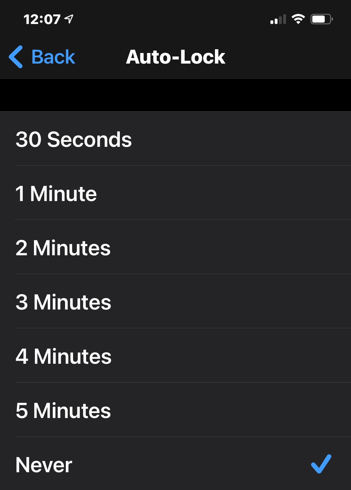 Increasing AutoLock Time to 15 Minutes Apple Community