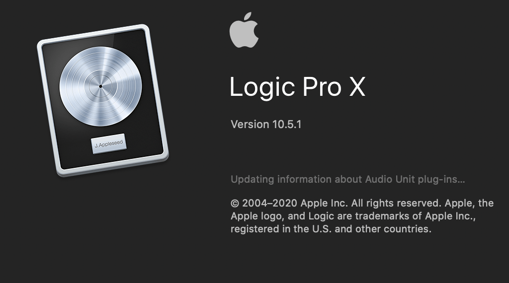 Logic Pro X 10.5.1 Now stuck on loading s… Apple Community