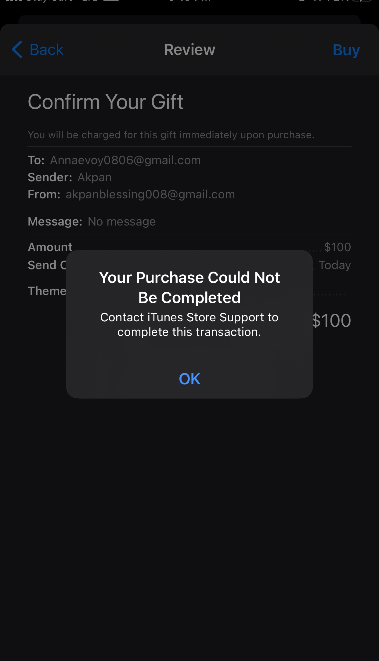 Send gift card by email Apple Community