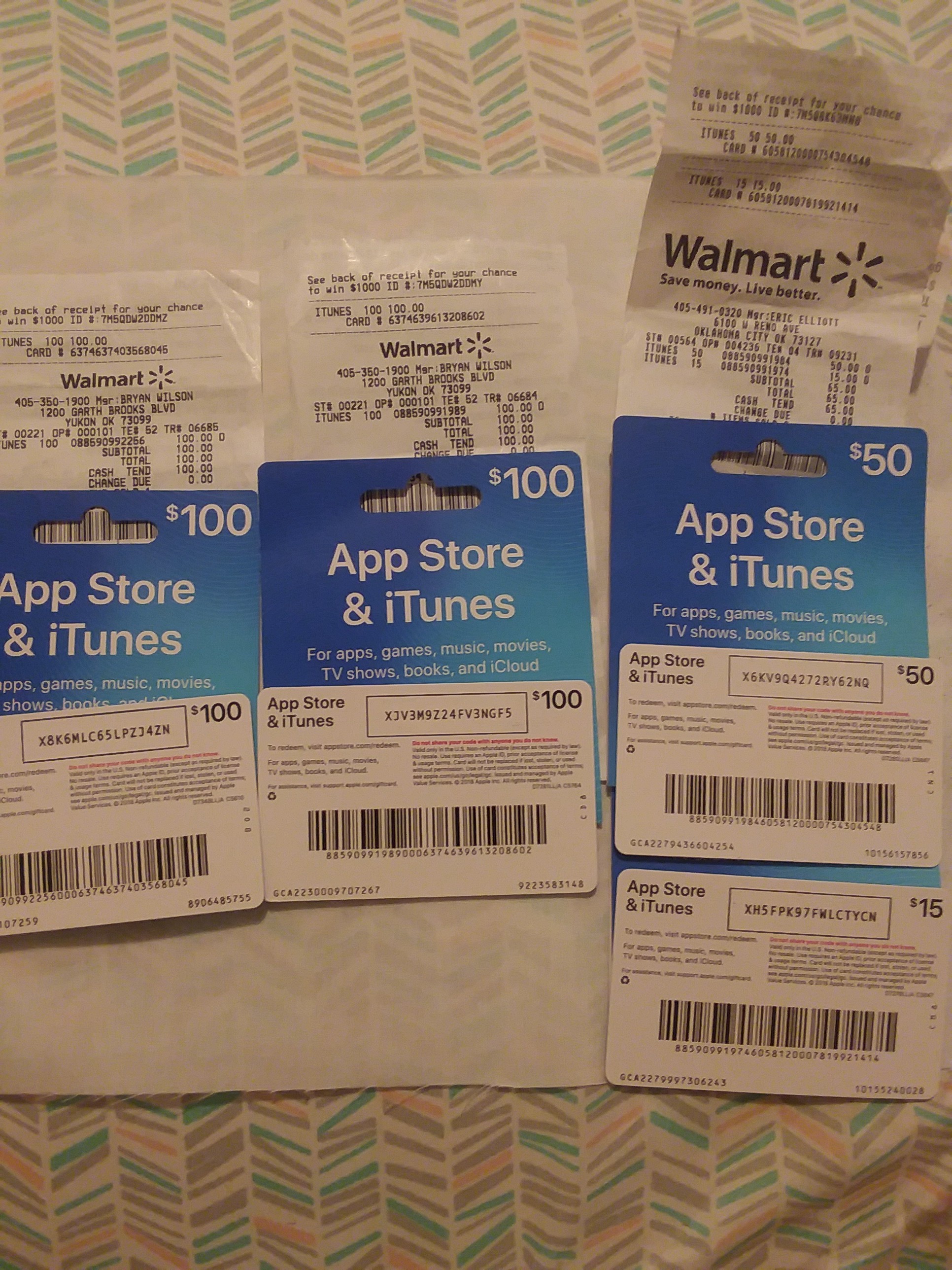 Refunds on my cards I buy from Walmart Apple Community
