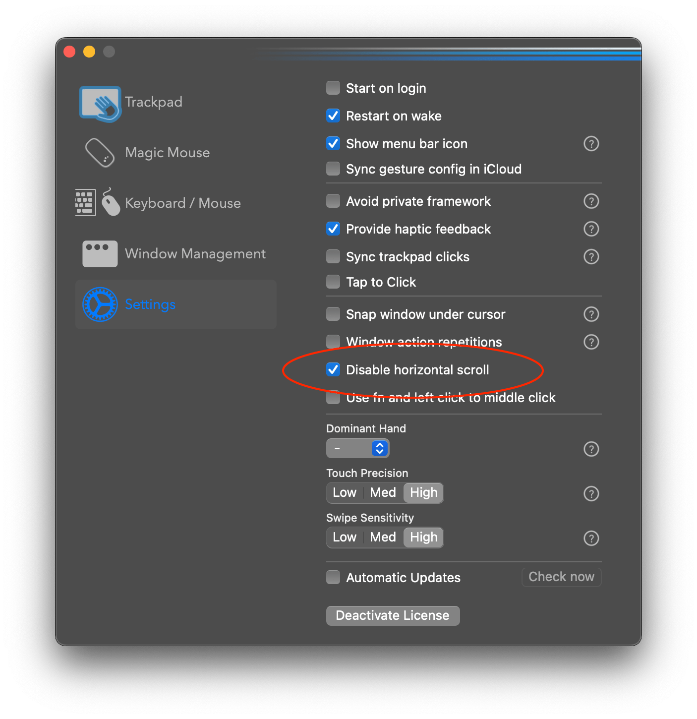 How do I disable horizontal scrolling? Apple Community