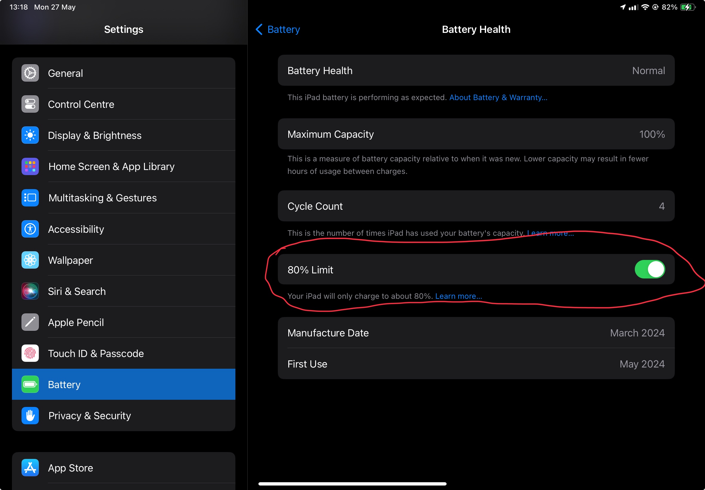 Why is my iPad charging over 80% even whe… - Apple Community