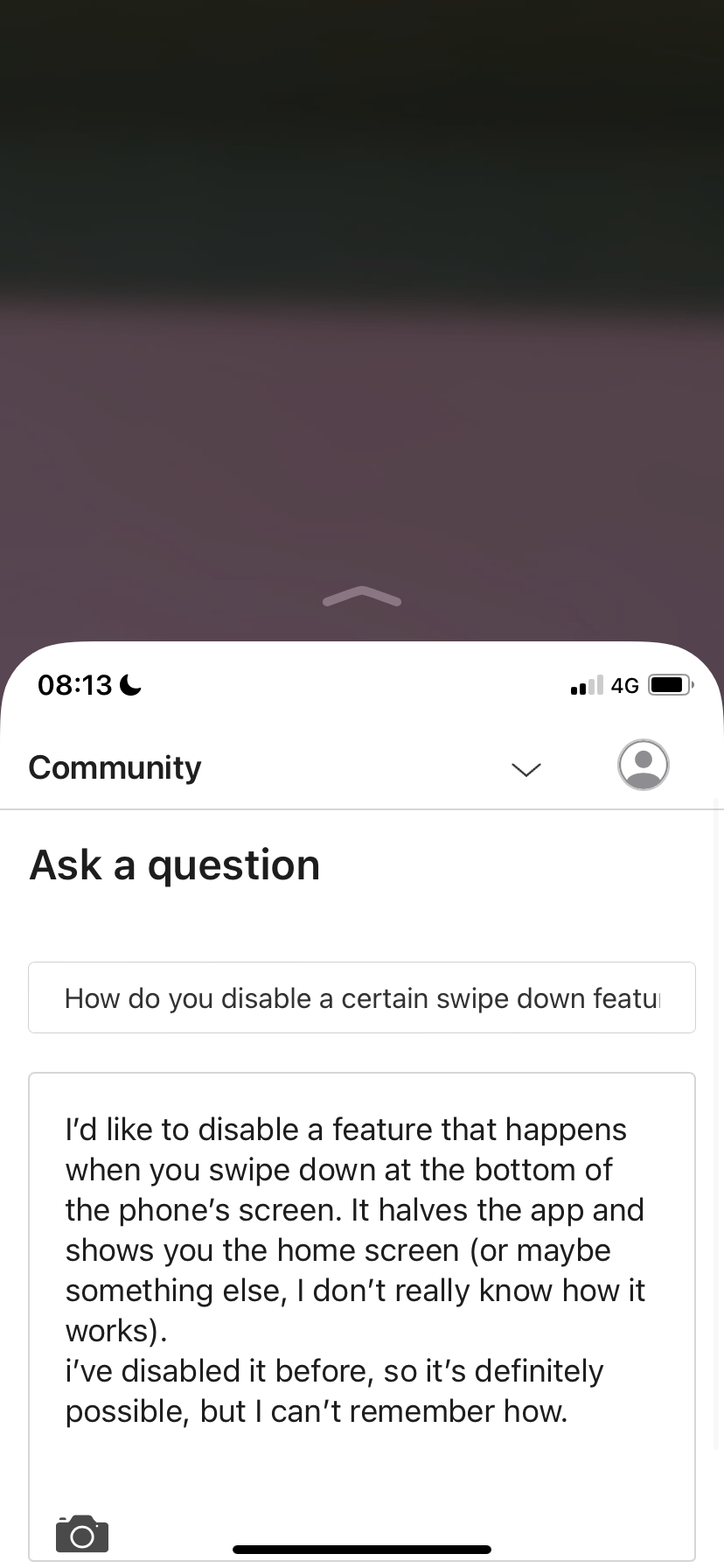 How do you disable a certain swipe down f… Apple Community