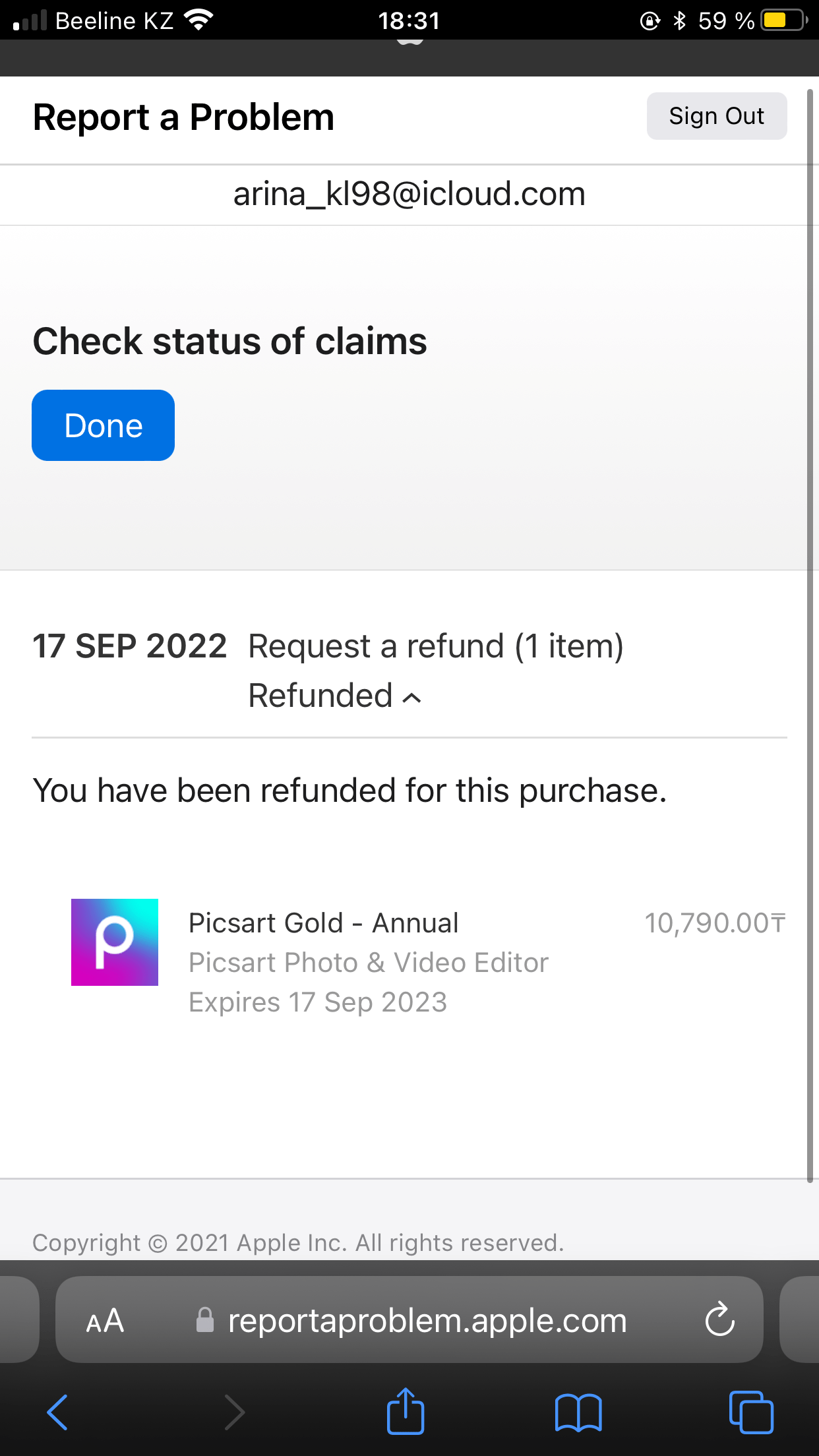 Refund Apple Community