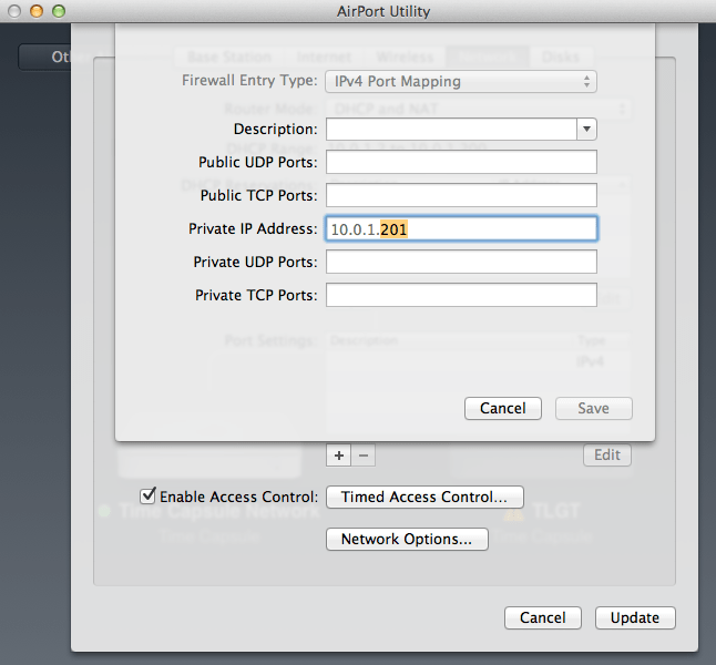 Port Forwarding DHCP and NAT Default … Apple Community