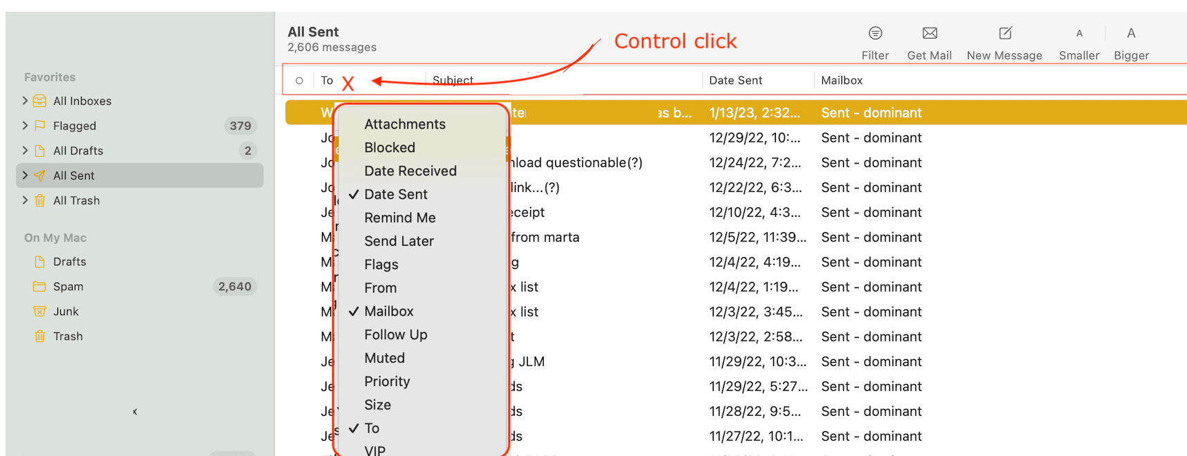 view sender in sidebar Apple Community